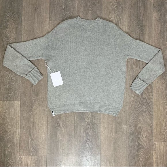 One Teaspoon Classic Cotton Chunky Knit Sweater Gray Marle Oversized Size XXS - Picture 13 of 14